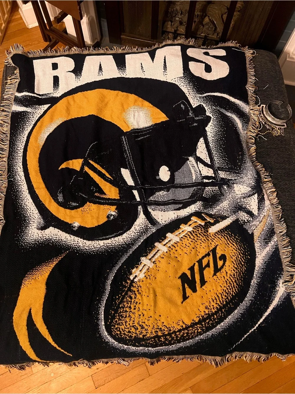 Northwest Company Rams Black and Gold Throw Blanket